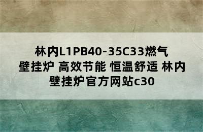 林内L1PB40-35C33燃气壁挂炉 高效节能 恒温舒适 林内壁挂炉官方网站c30